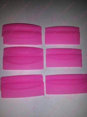 Валики с прямоугольным основанием розовые 5 размеров